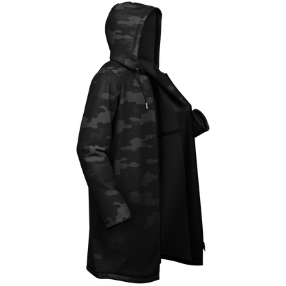 Army Black Camo Cloak With a Zipper