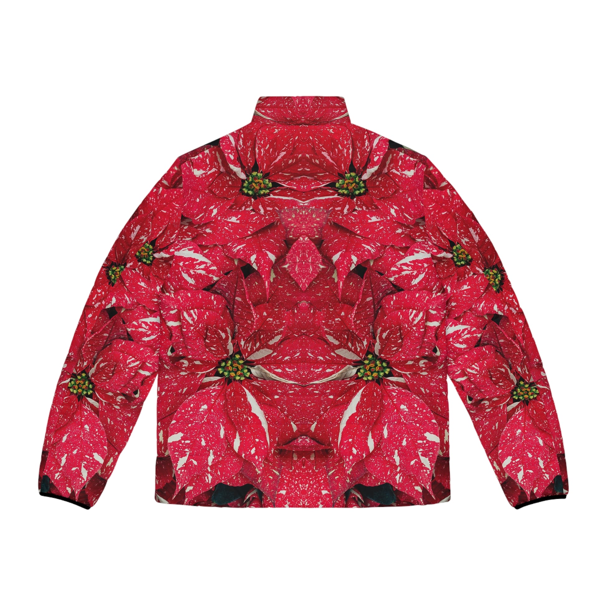 Puffer Jacket | Red Zebra Flowers