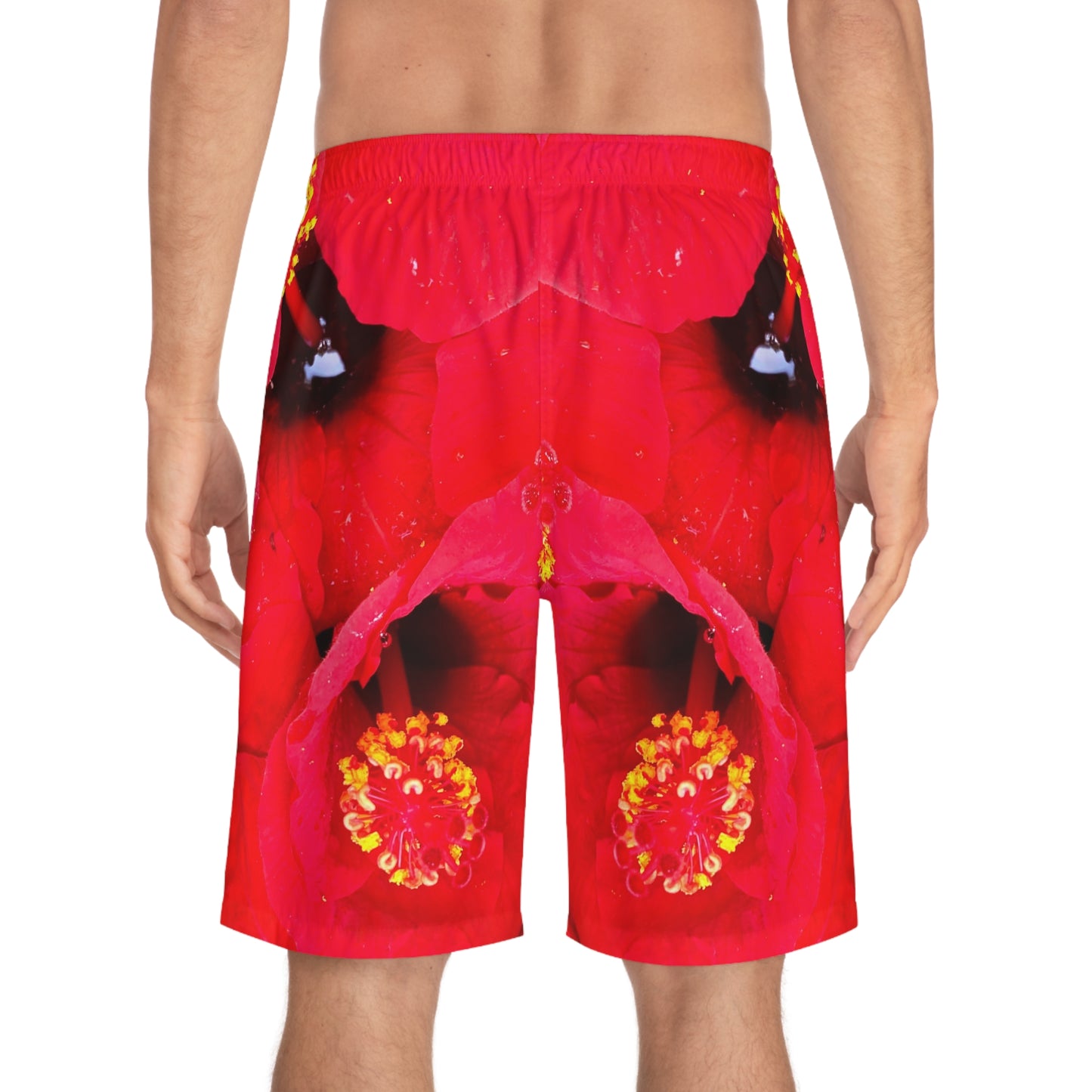 Board Shorts | Red flowers - Ribooa