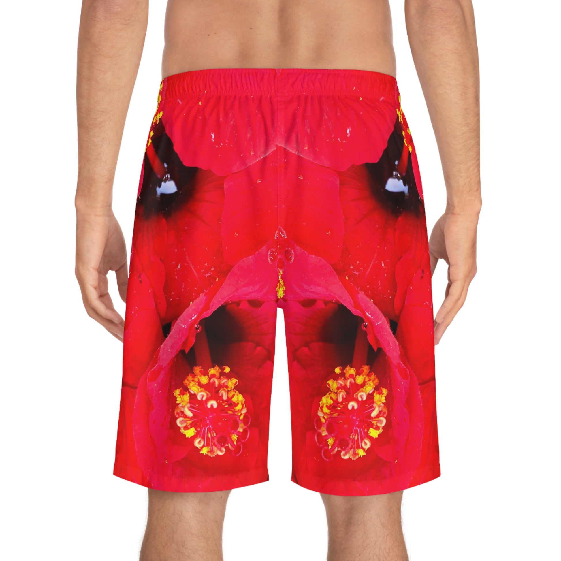 Board Shorts | Red flowers - Ribooa