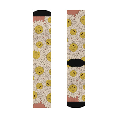 Sublimation Socks | Smiling Flowers - Ribooa