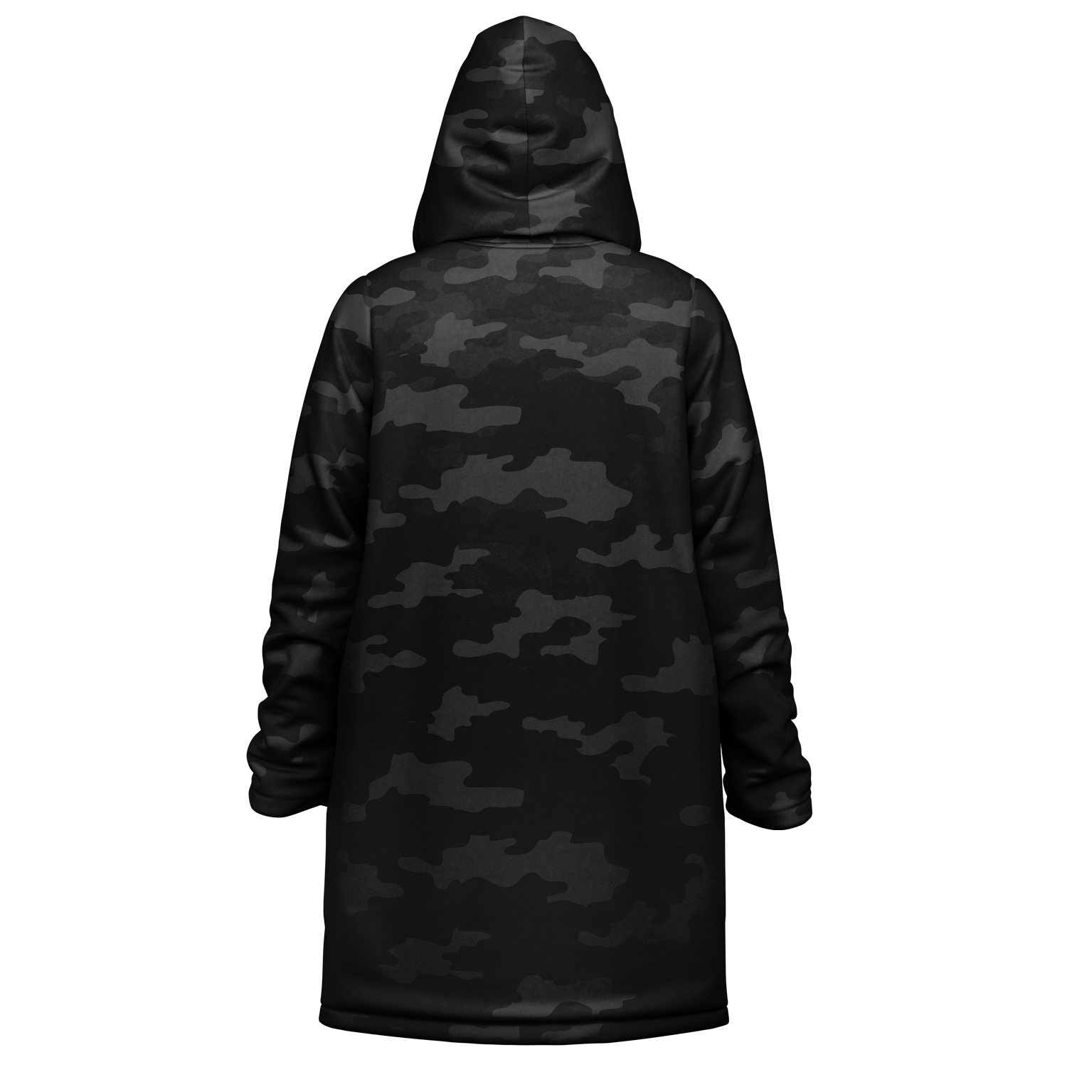 Army Black Camo Cloak With a Zipper