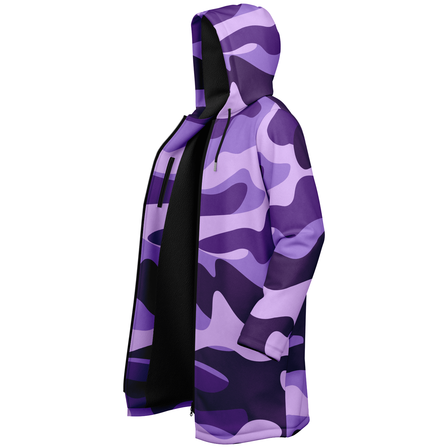 Purple Grape & Mauve Camo Cloak With a Zipper