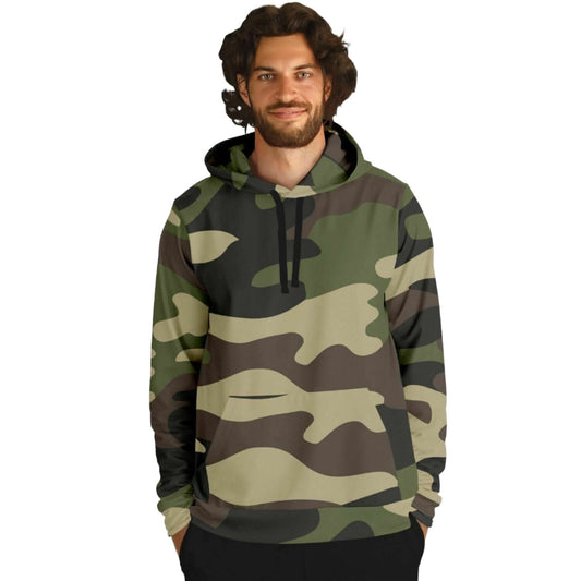 Mongoose Green & Olive Camouflage Hoodie | Unisex