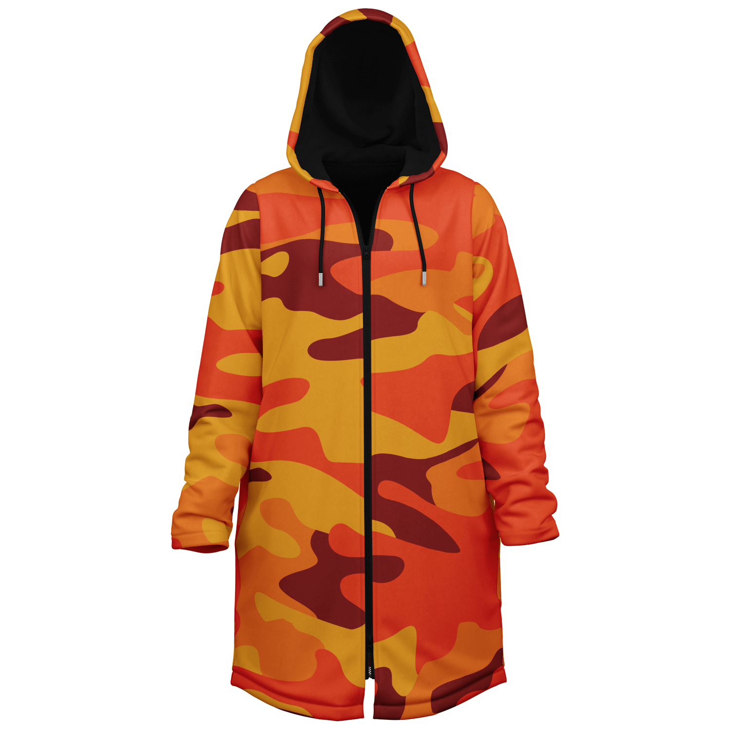 Orange & red Camo Cloak With a Zipper