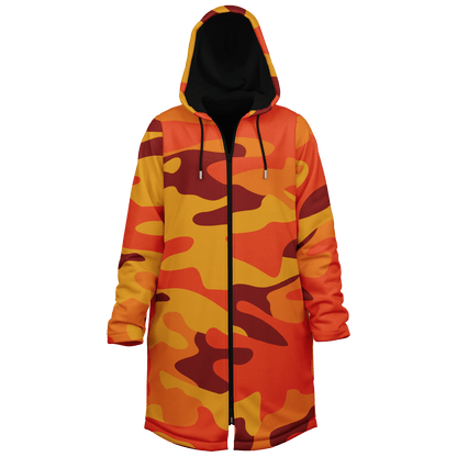 Orange & red Camo Cloak With a Zipper