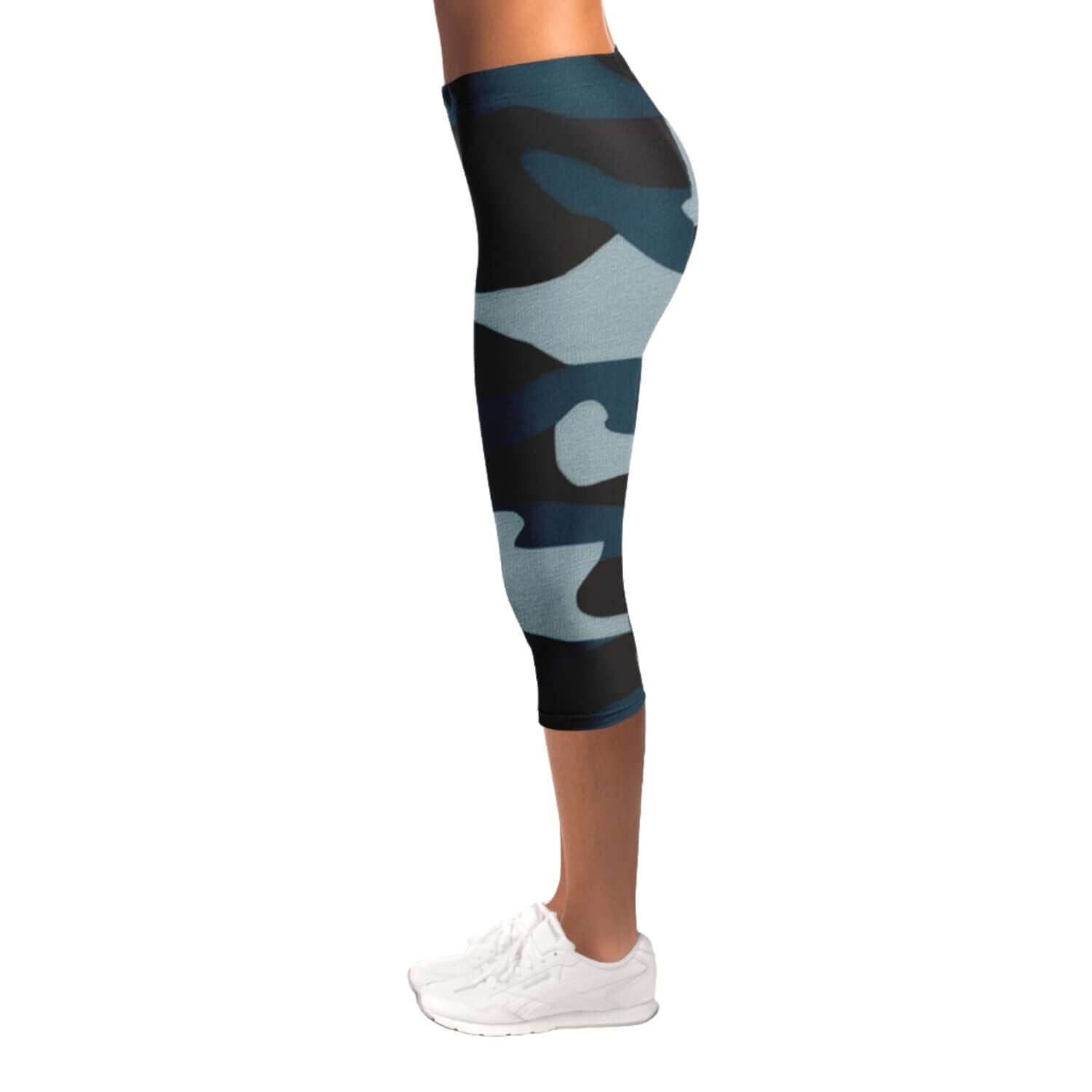 Blue Commando Capri Leggings | HD Print