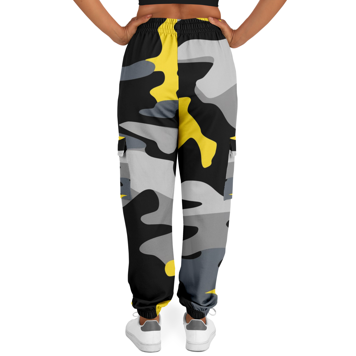 Black & Yellow Commando Cargo Sweatpants | HD Print