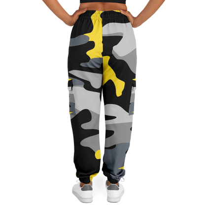 Black & Yellow Commando Cargo Sweatpants | HD Print