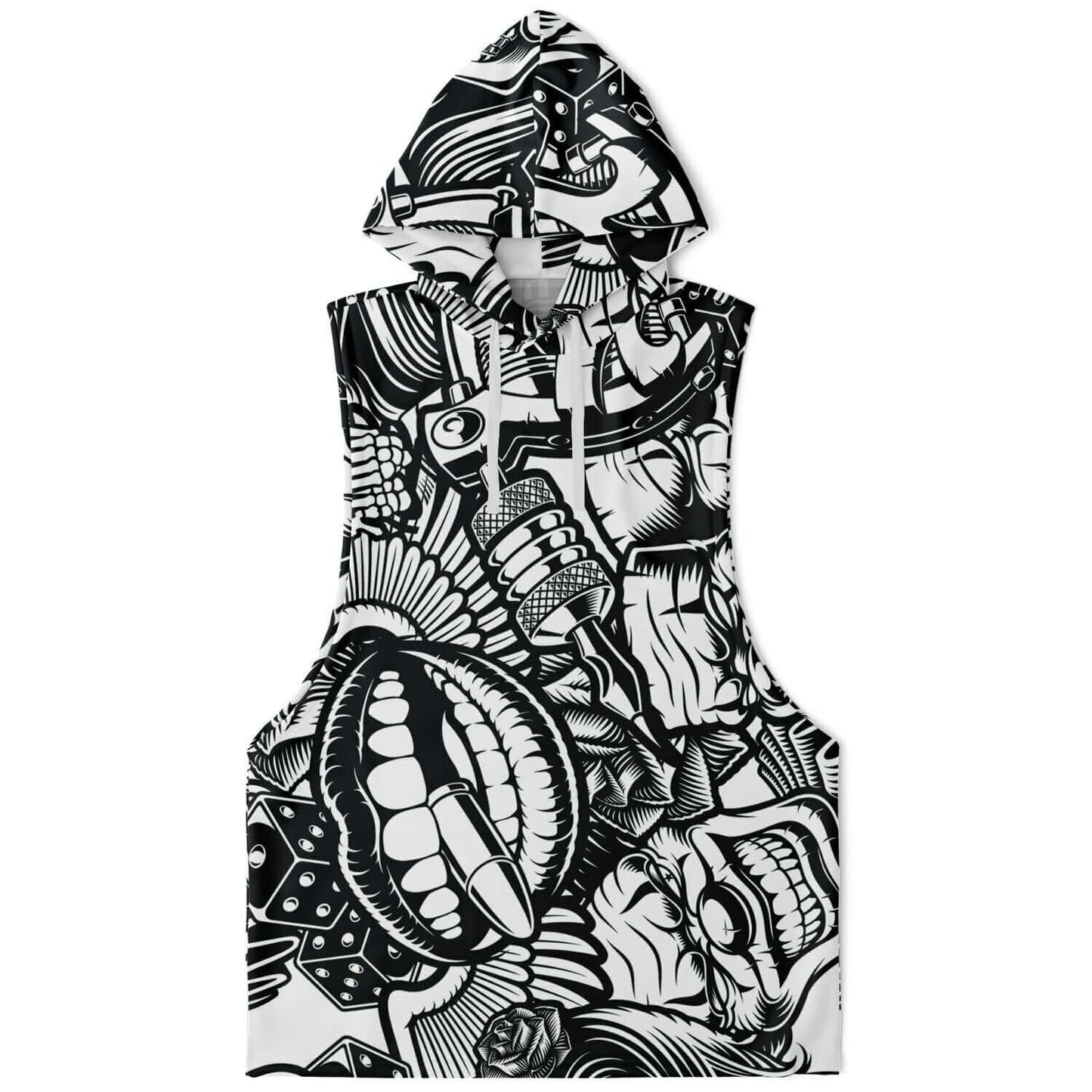 Sleeveless Hoodie For Men | Skulls Machine