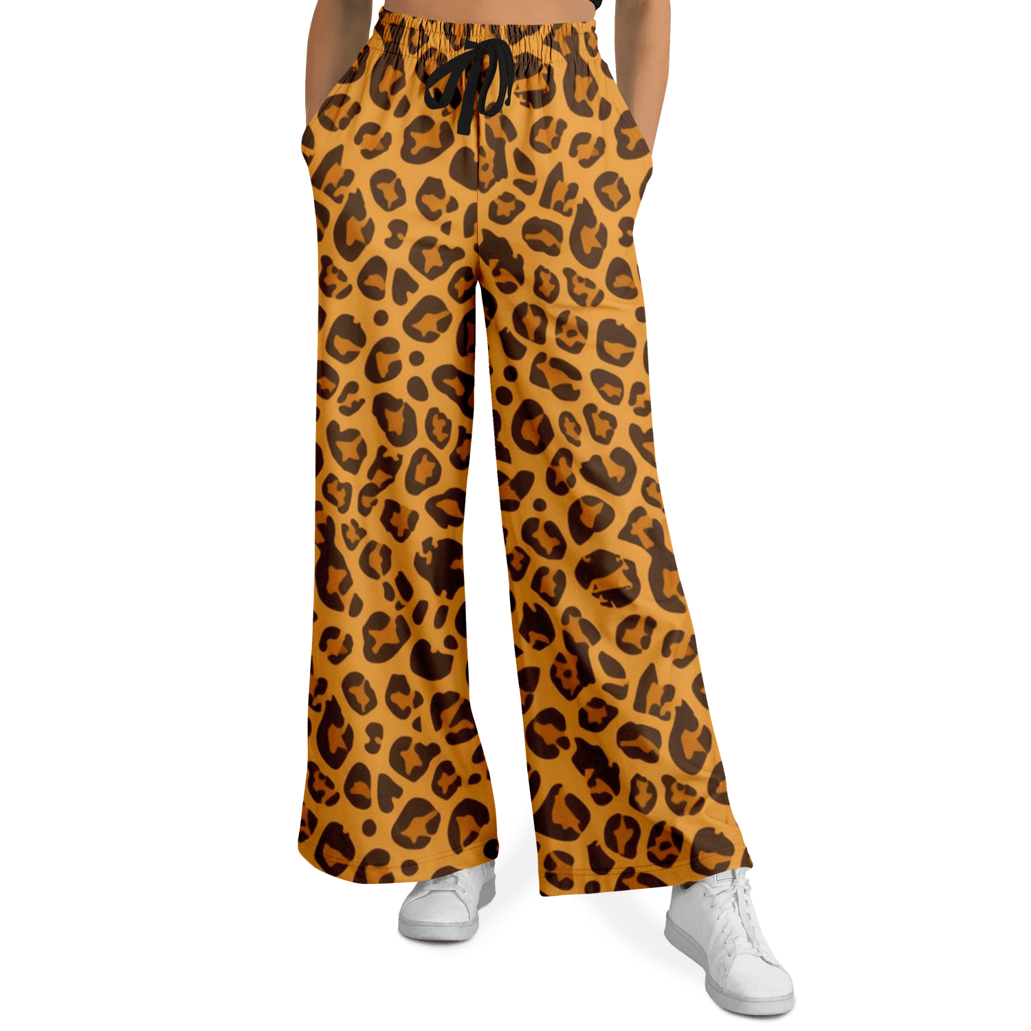 Women's Wide Leg Pants | Leopard HD Print