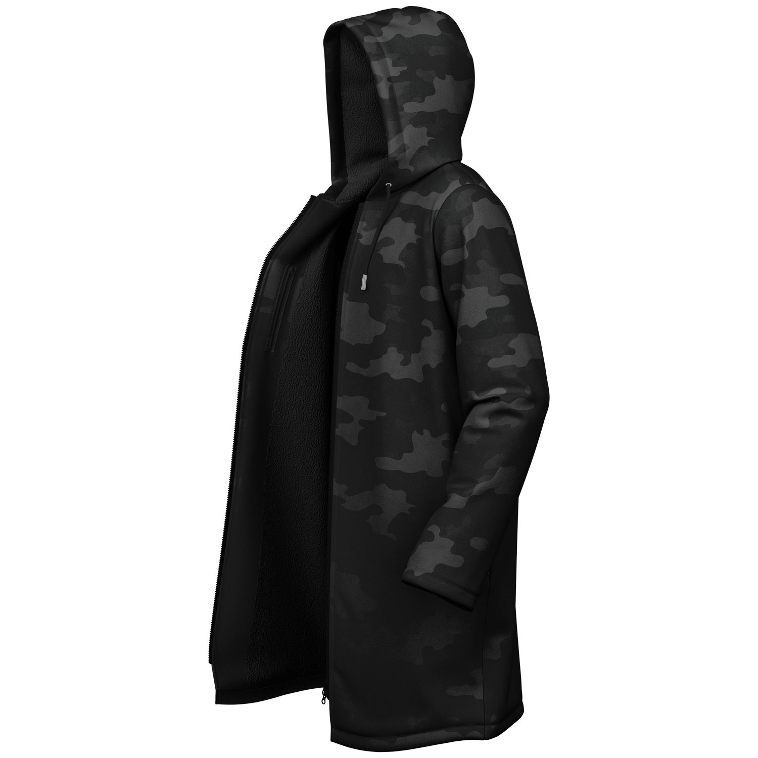 Army Black Camo Cloak With a Zipper