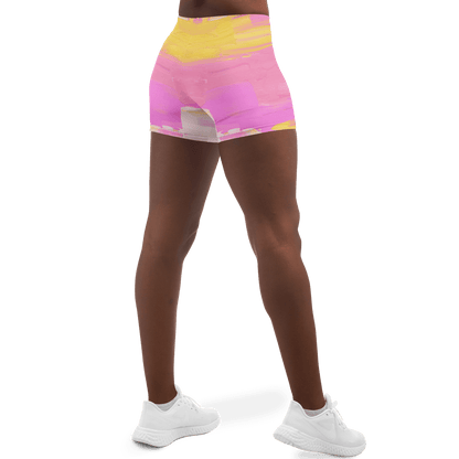 Pink & Yellow Legging Shorts | HD Print