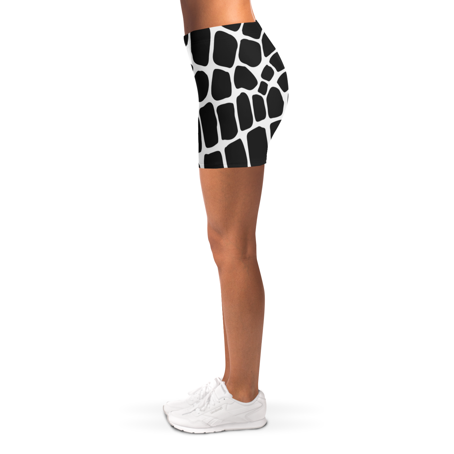 Snake Legging Shorts | Black & White HD