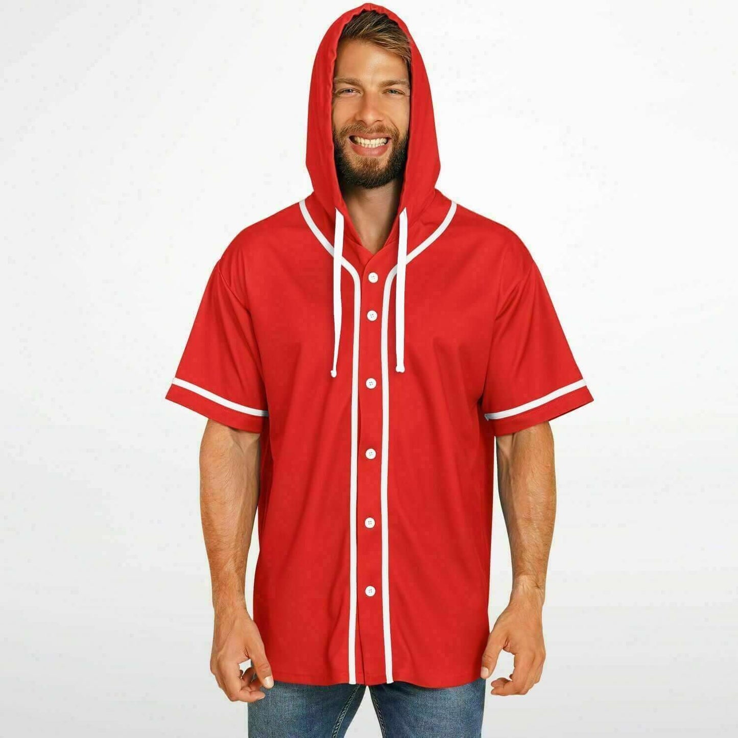 Hooded Baseball Jersey | HD Print | Free Shipping - Ribooa