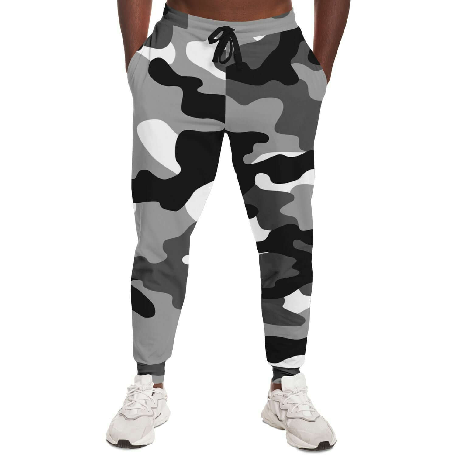 Camo Track Pants | Gray Black & White