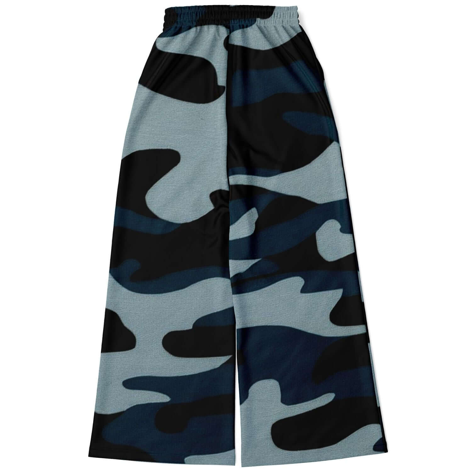 Women's Wide Leg Pants | Commando Blue HD Print