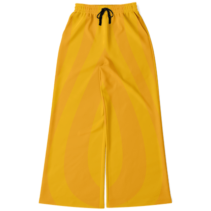 Women's Wide Leg Pants | Yellow Orange HD Print