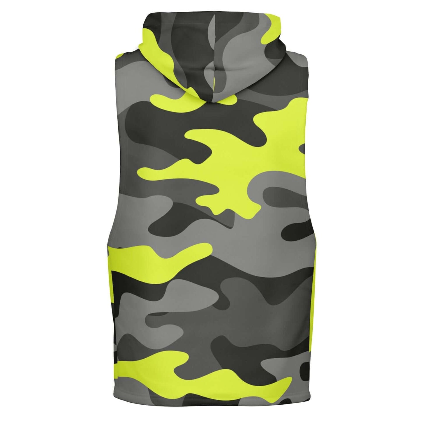 Black & Yellow Camo Sleeveless Hoodie