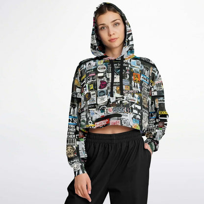 Amsterdam Street Art Cropped Hoodie