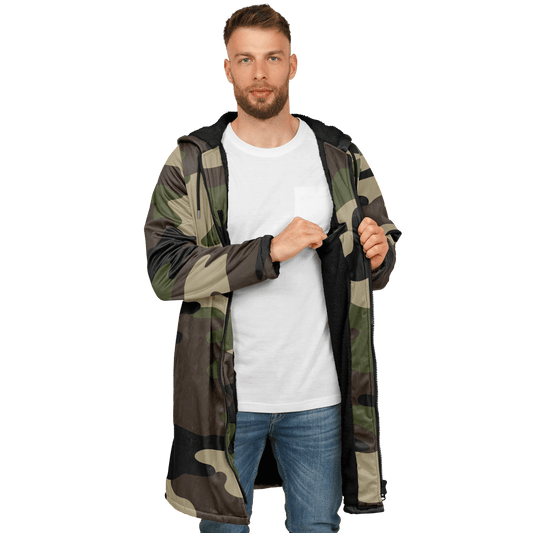 Classic Green Camo Cloak With a Zipper