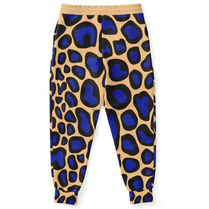 Pantalones de leopardo negros, azules y amarillos | Unisexo