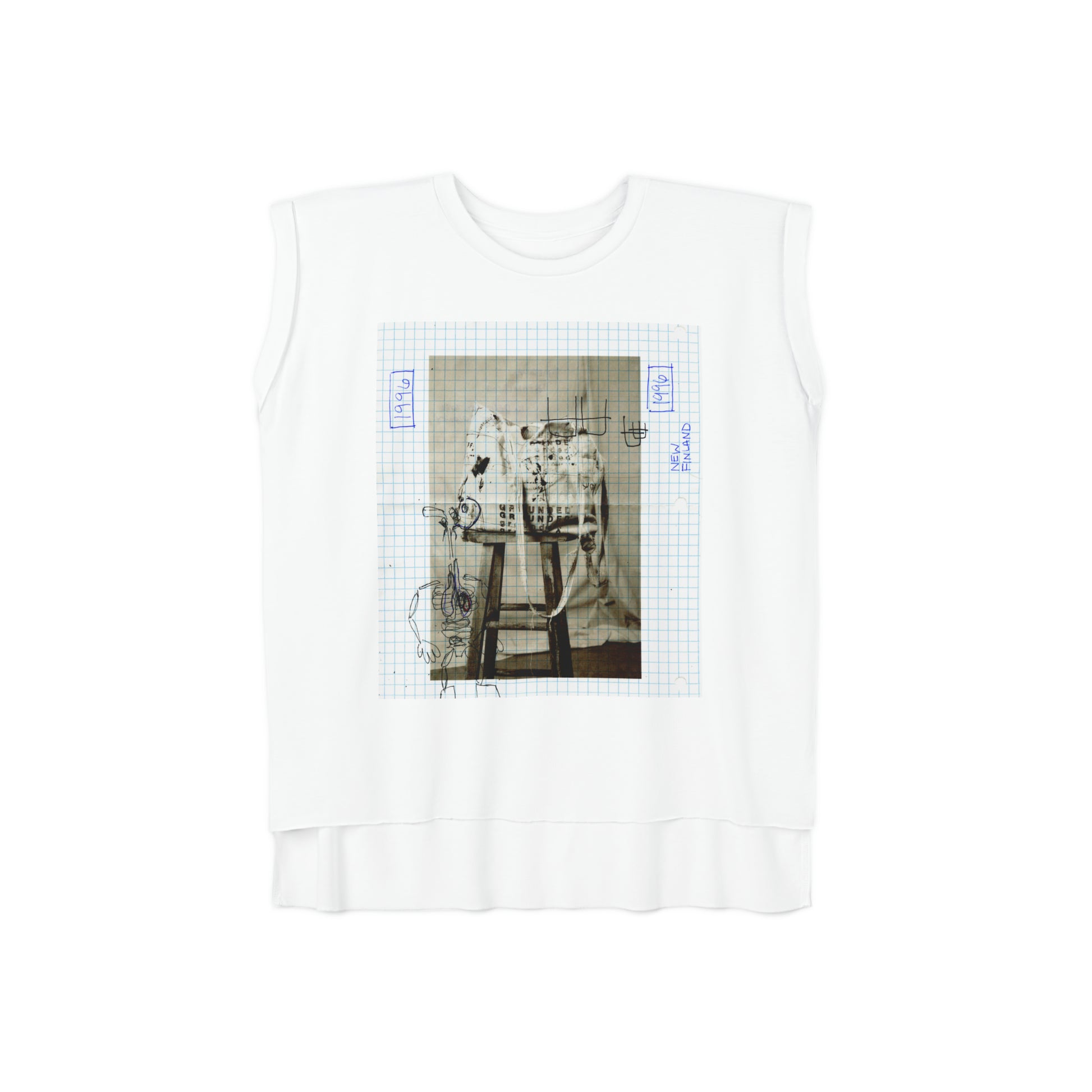 Relaxed Fit Muscle Tee (Front Print) - Ribooa