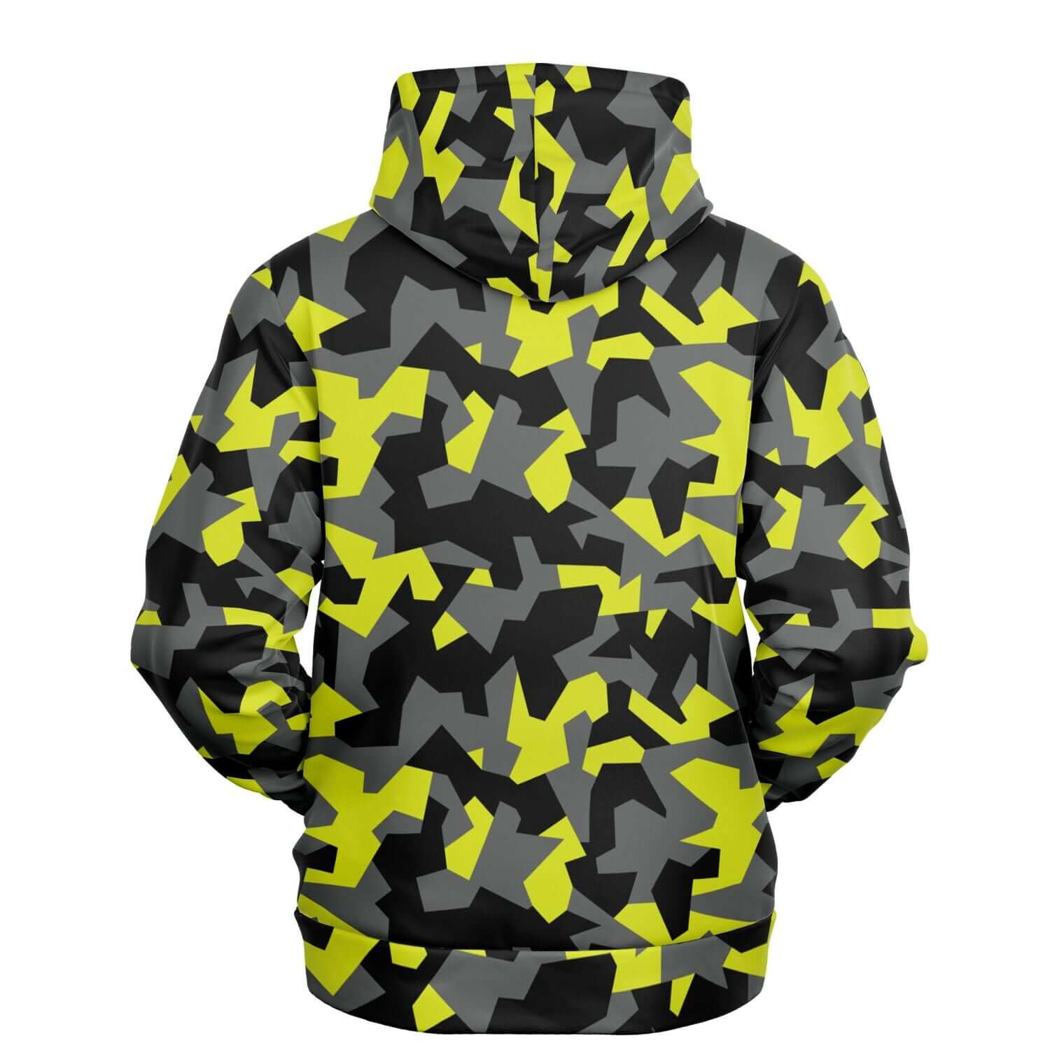 Geometric Camo Hoodie | Black & Yellow