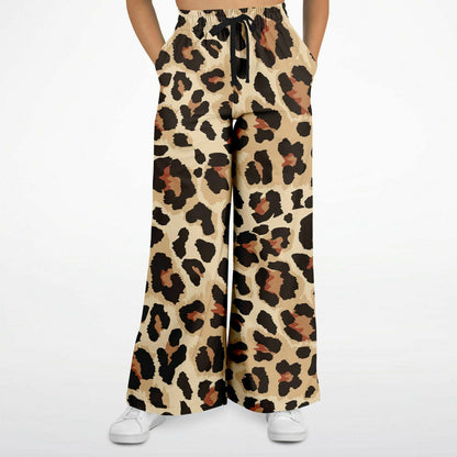 Classic Leopard Wide Leg Pants For Women | HD Print