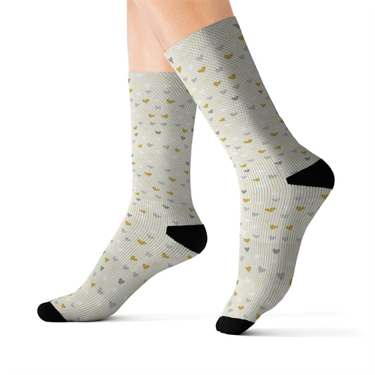 Sublimation Socks | Tiny Hearts - Ribooa