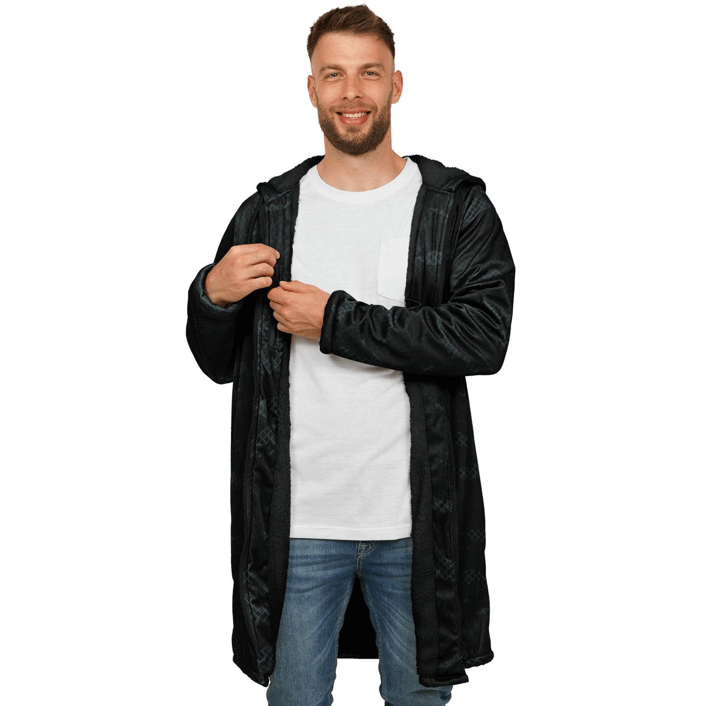 Military Dark Green Camo Cloak With a Zipper