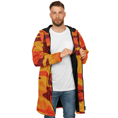 Orange & red Camo Cloak With a Zipper