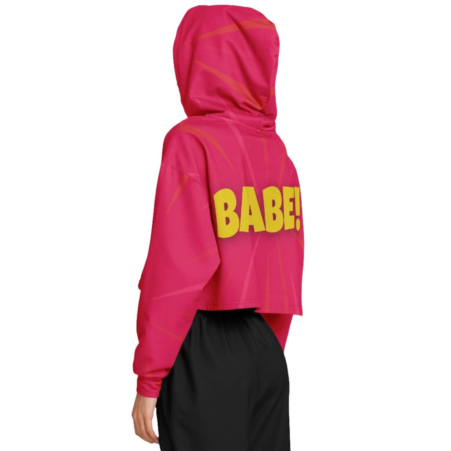 Red BABE! Cropped Hoodie