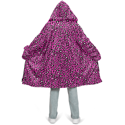 Pink Leopard Cloak With a Zipper