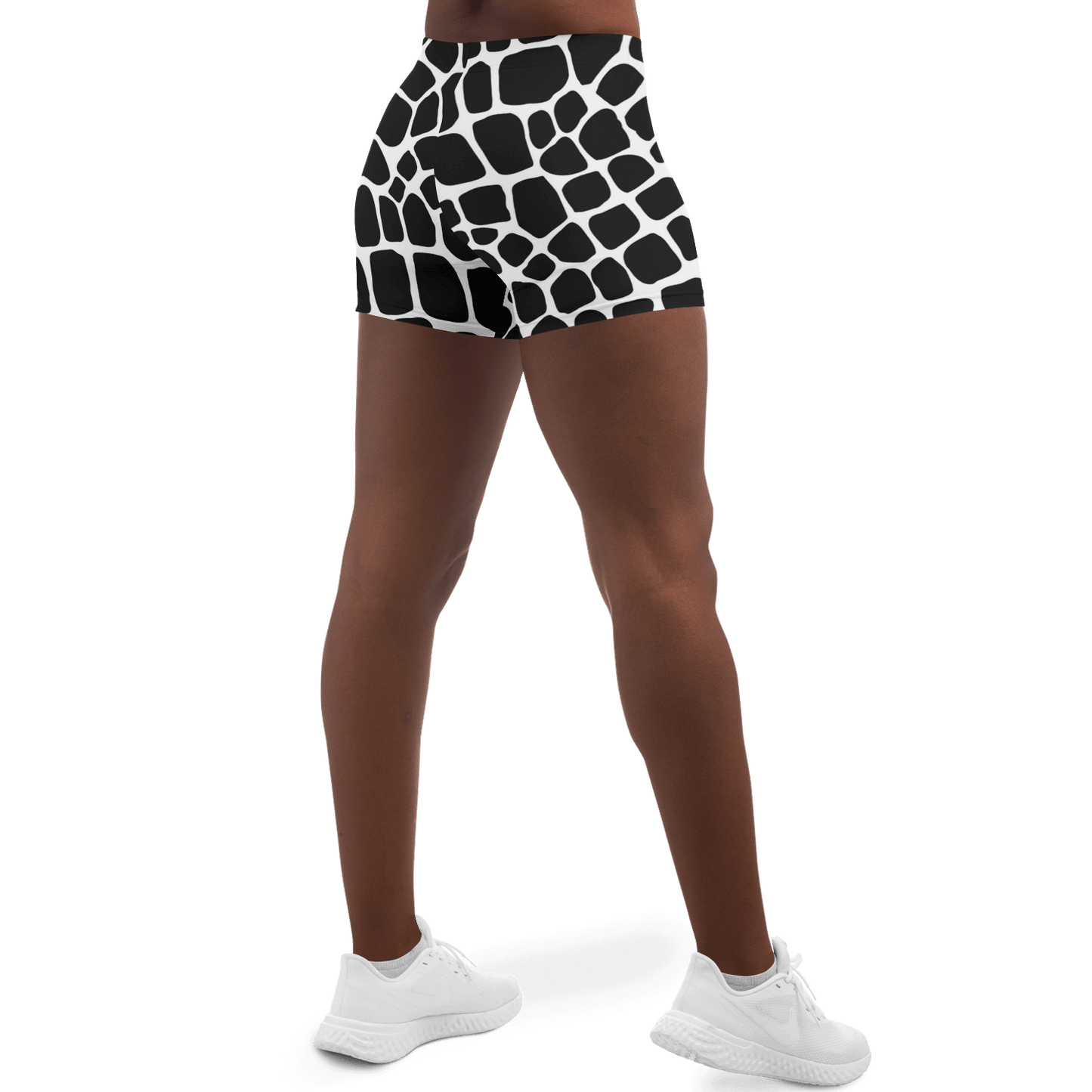 Snake Legging Shorts | Black & White HD