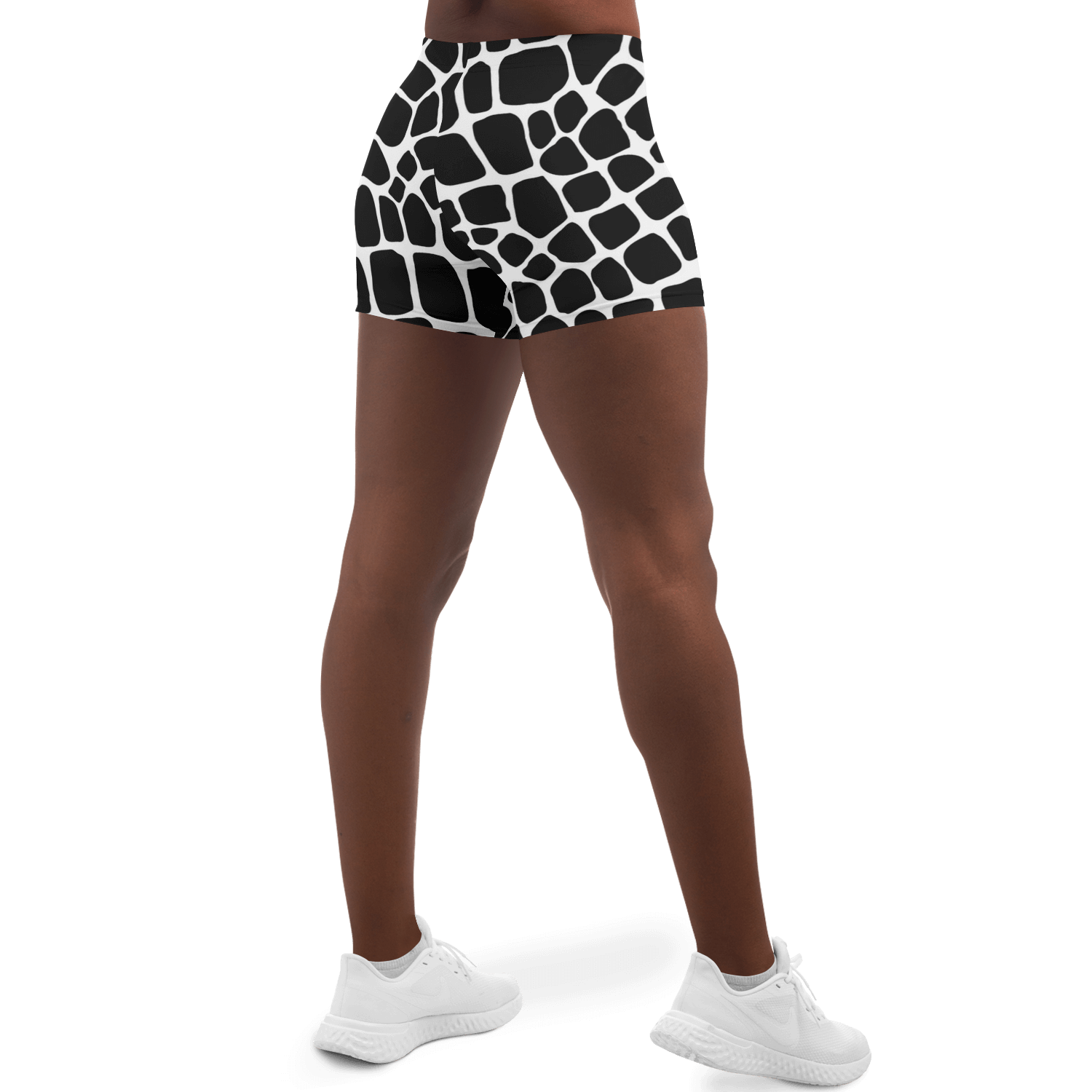 Snake Legging Shorts | Black & White HD