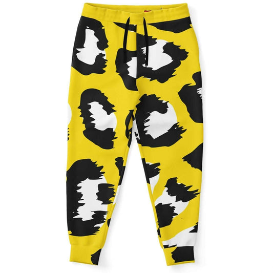 Yellow Leopard Track Pants For Men | HD Print