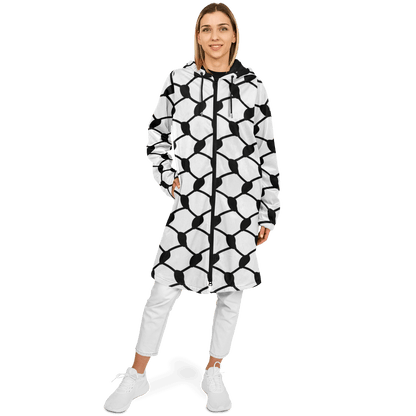 Keffiyeh Cloak With a Zipper | Black & White HD Print