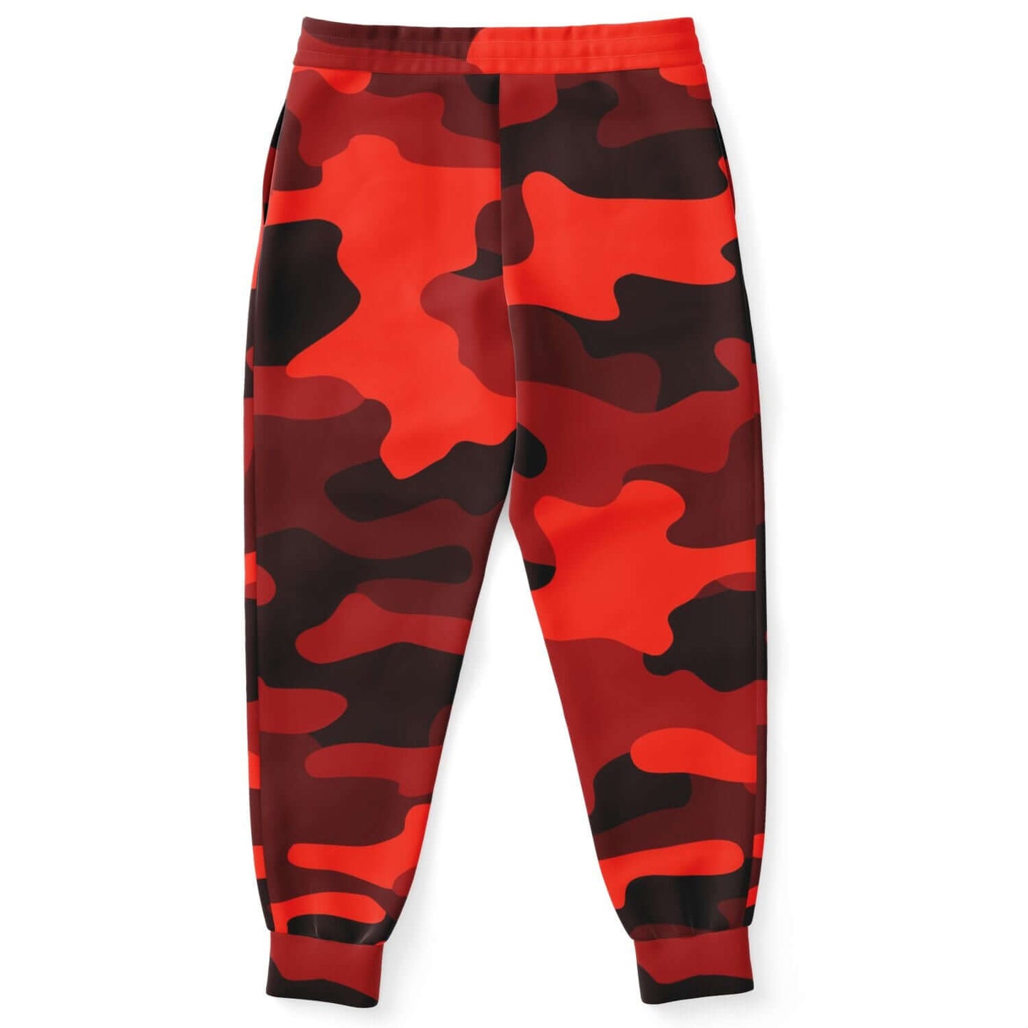 Scarlet Red & Black Camo Track Pants | Unisex