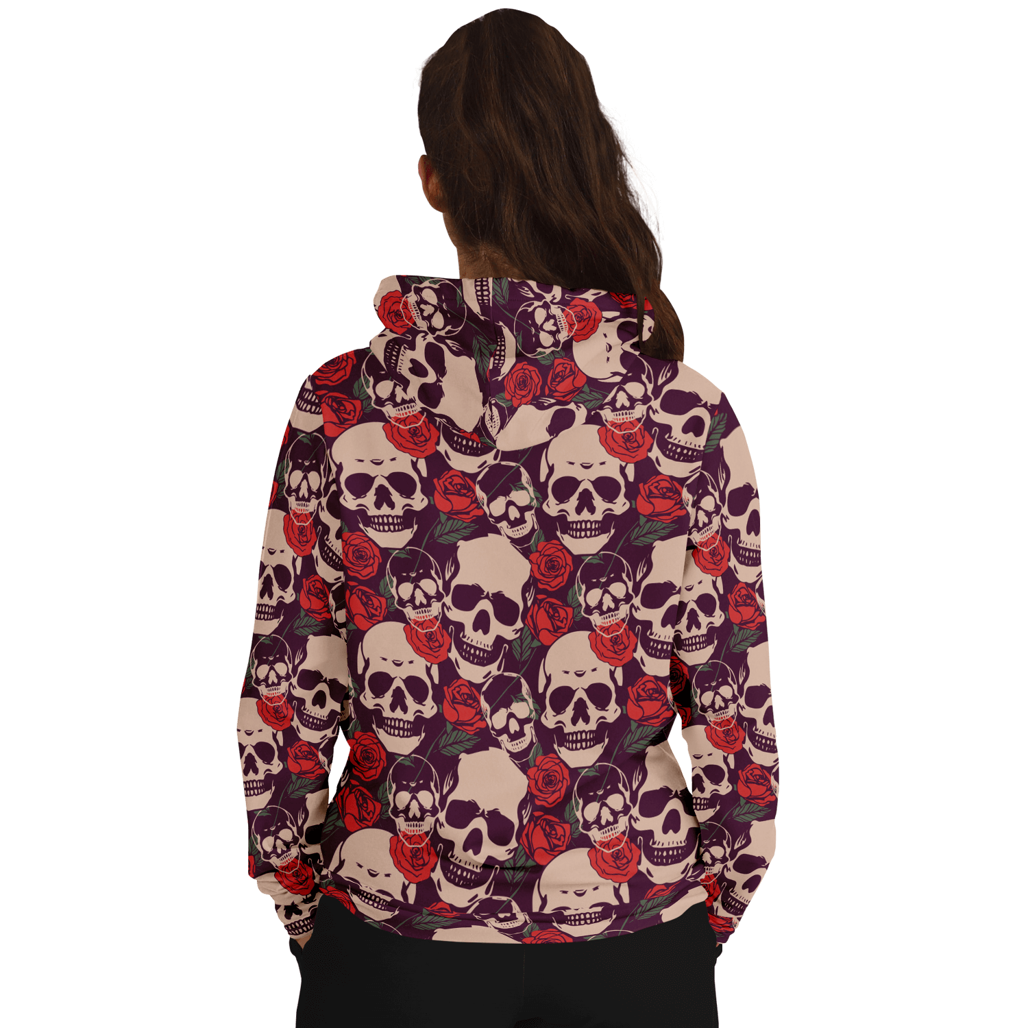 Skulls & Roses Hoodie | Red Unisex