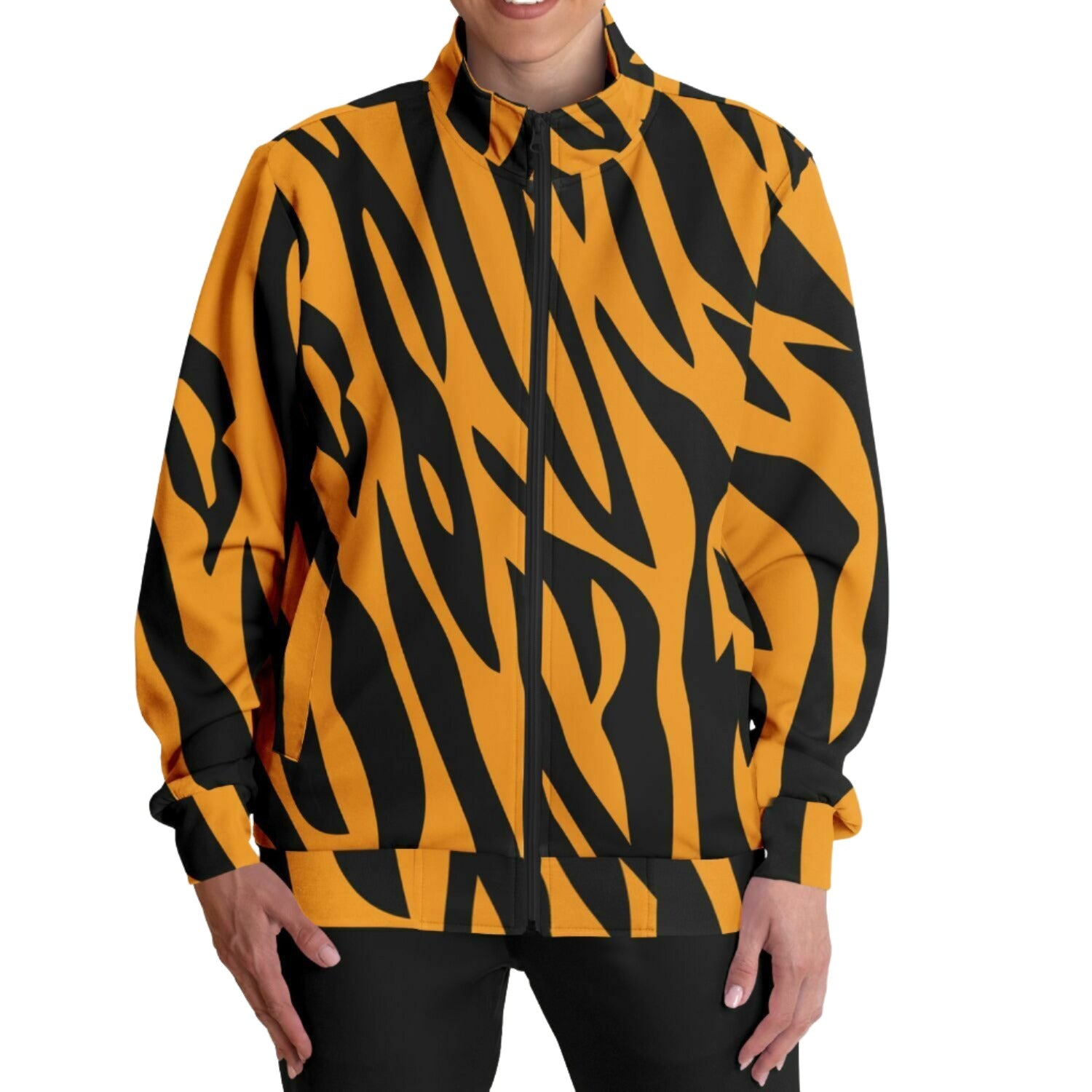 Tiger Track Jacket | Orange & Black HD Print