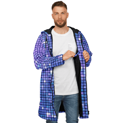 Glittering Blue Disco Ball Cloak With a in Zipper