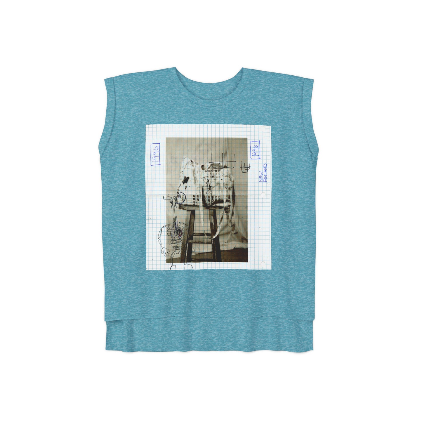 Relaxed Fit Muscle Tee (Front Print) - Ribooa