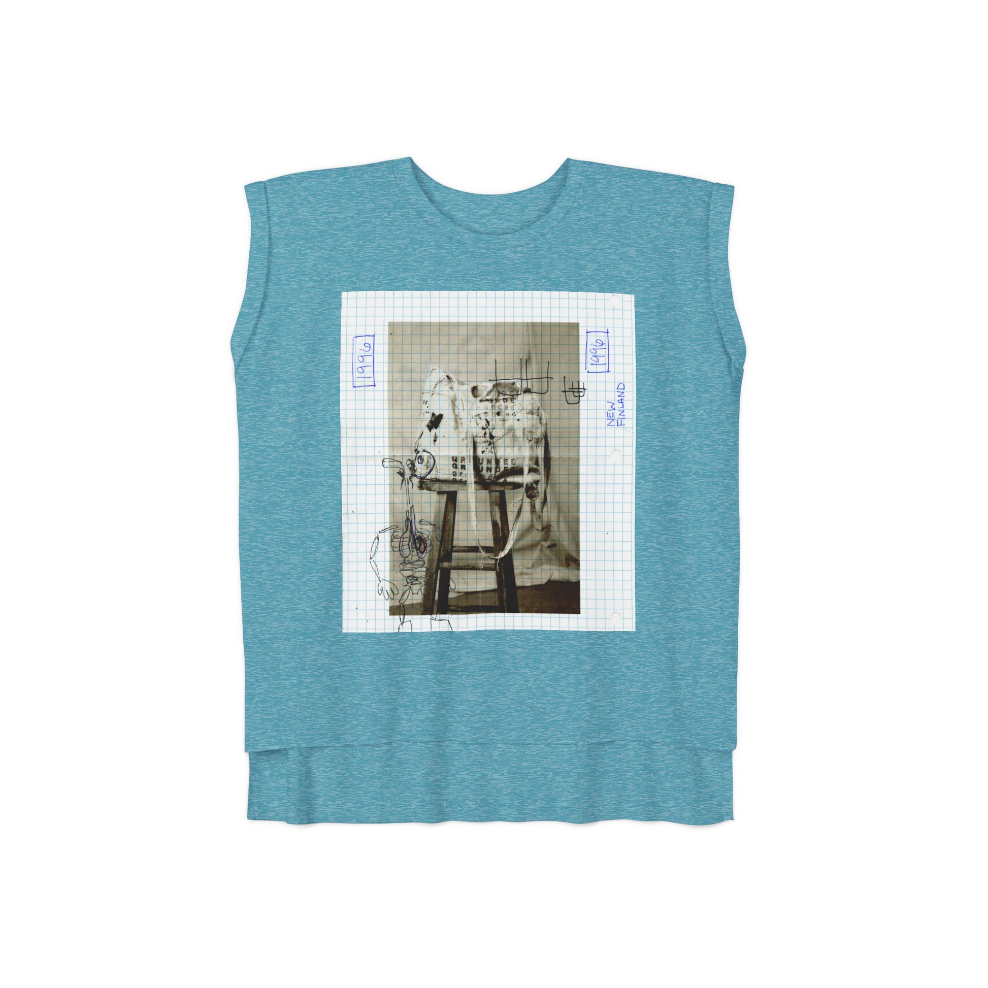 Relaxed Fit Muscle Tee (Front Print) - Ribooa