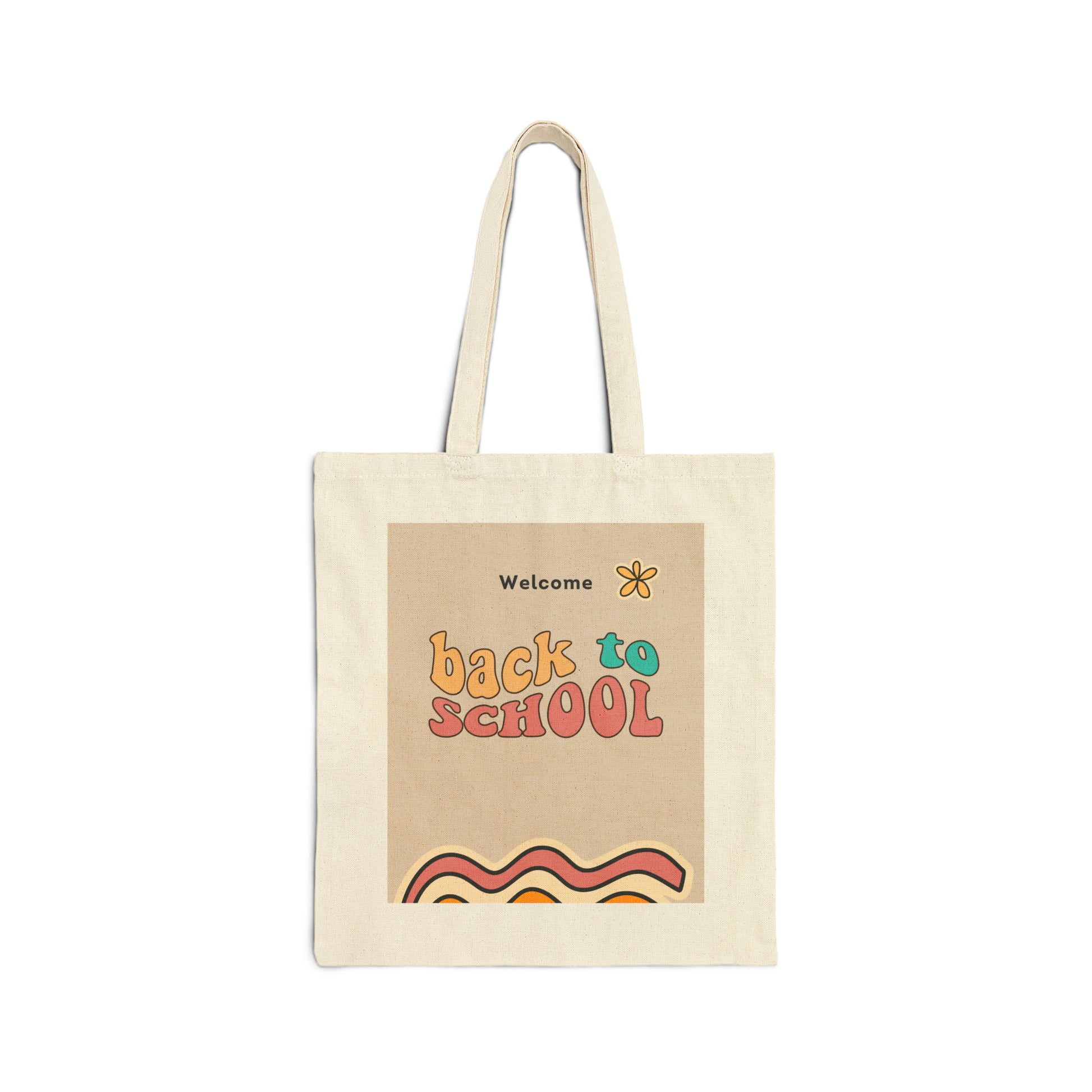 Cotton Canvas Tote Bag | Back To School - Ribooa