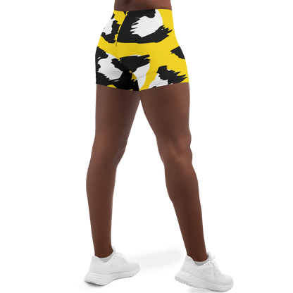 Yellow Leopard Legging Shorts | HD Print