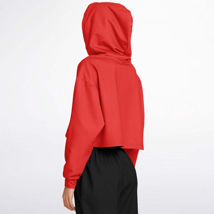 Red HUSH Cropped Hoodie