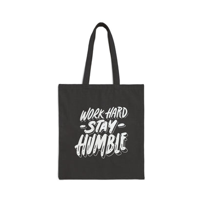 Cotton Canvas Tote Bag | Work Hard - Ribooa