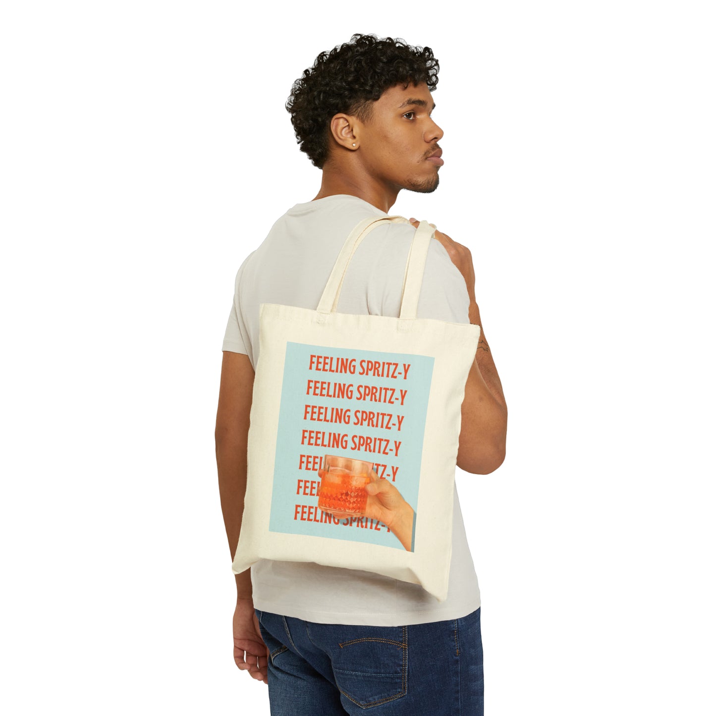 Cotton Canvas Tote Bag | Spritzy Feeling - Ribooa