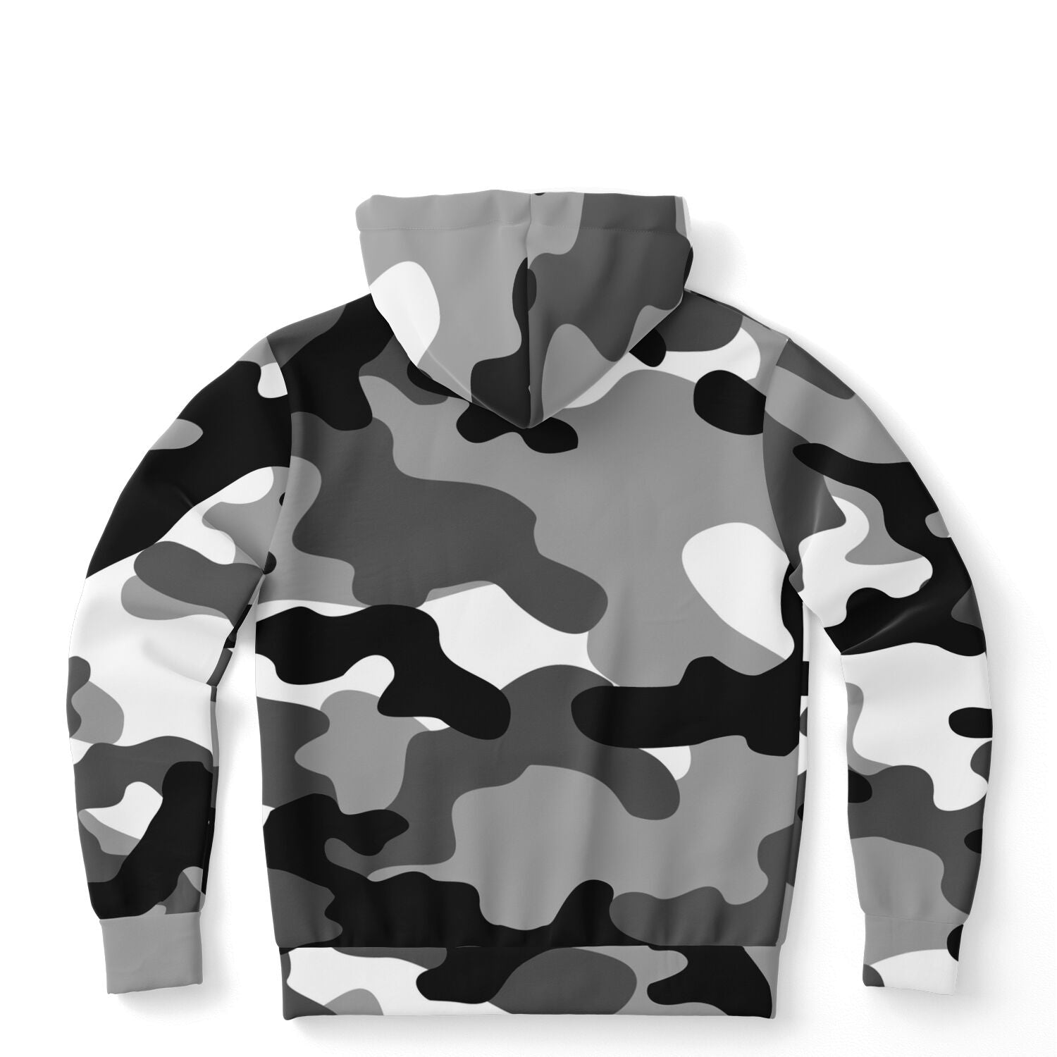 Black Gray & White Camouflage Hoodie